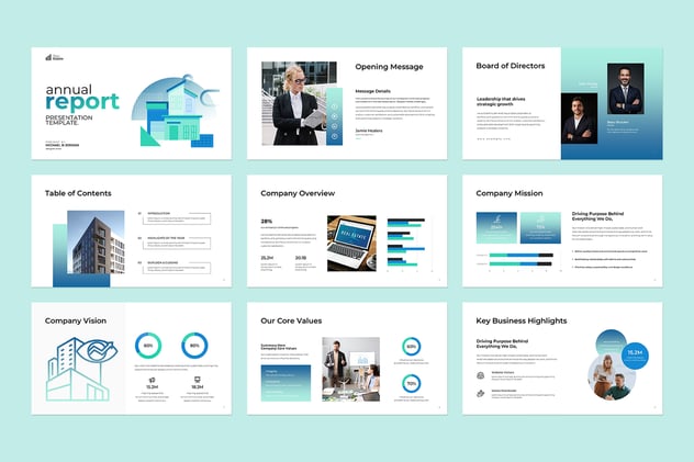 年度报告财务分析经营总结Keynote模板 - PPT派