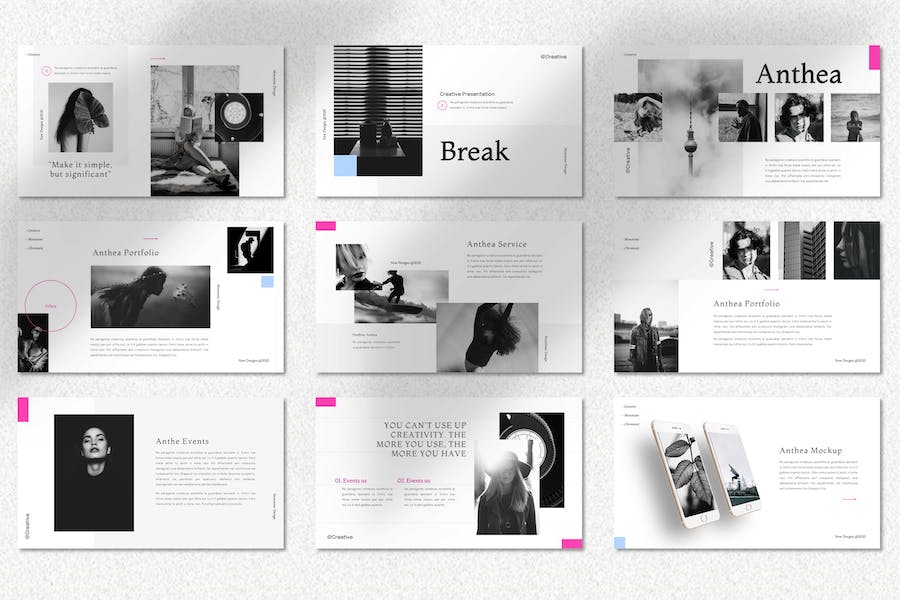 社交媒体网红博主营销推广Keynote模板 - PPT派