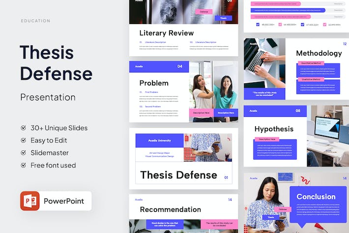 学位论文答辩防御方案PPT模板 - PPT派