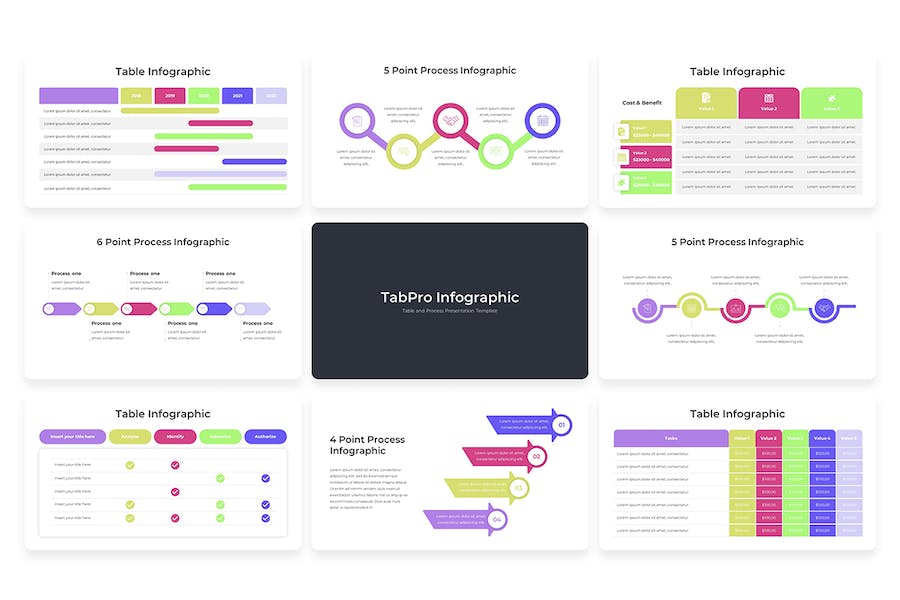 数据流程信息图表分析PPT模板 - PPT派