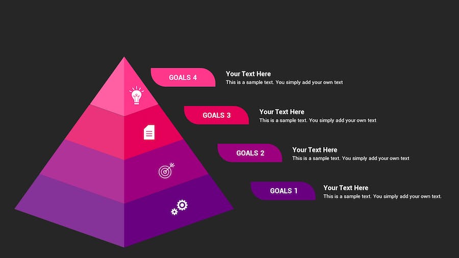 目标信息图表深色主题Keynote模板 - PPT派