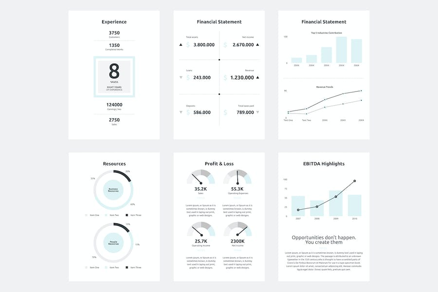 年度财务业绩报告PPT模板 - PPT派