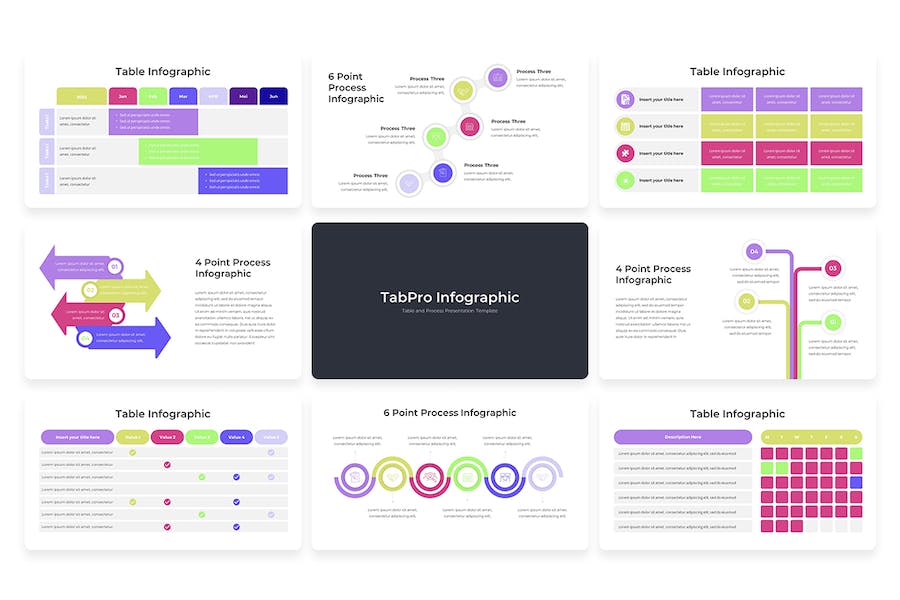 数据流程信息图表分析PPT模板 - PPT派