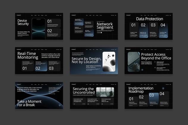 网络安全防护技术方案信息安全防御Keynote模板 - PPT派