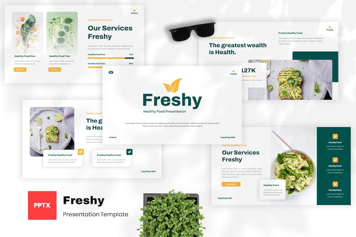 健康食品讲述展示营养应用传播PPT模板 - PPT派