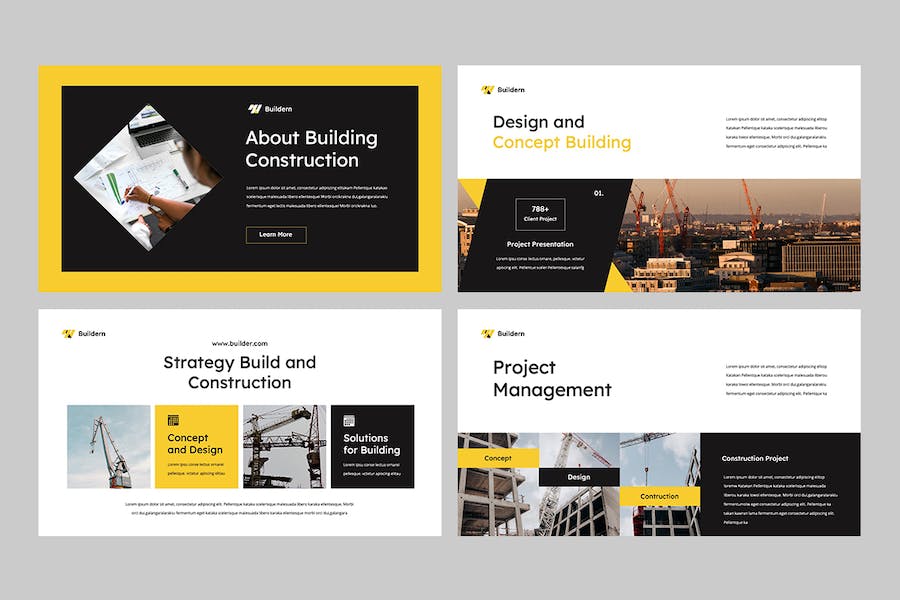 建筑施工项目讲述管理Keynote模板 - PPT派
