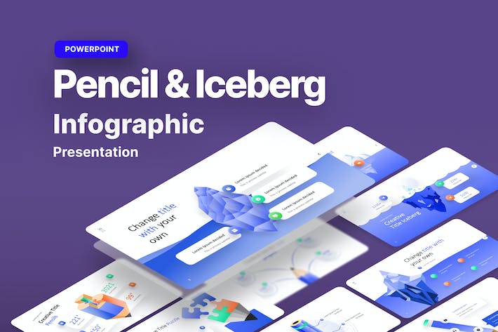 Pencil-iceberg-infographic-powerpoint-template - PPT派