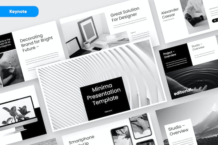 极简主义风格商务办公通用Keynote模板 - PPT派