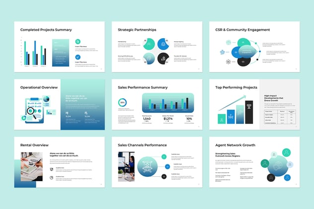 年度报告财务分析经营总结Keynote模板 - PPT派