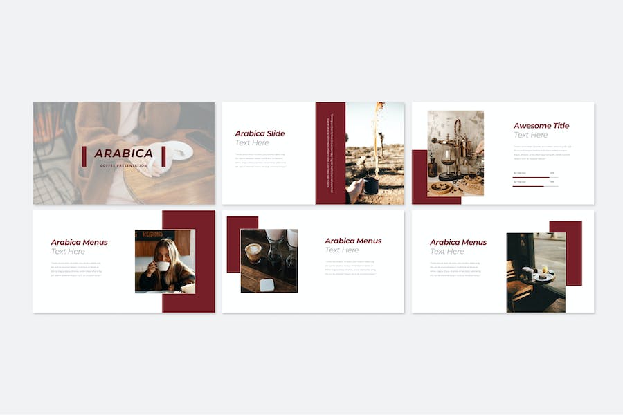 高级咖啡厅餐饮Keynote主题模板 - PPT派