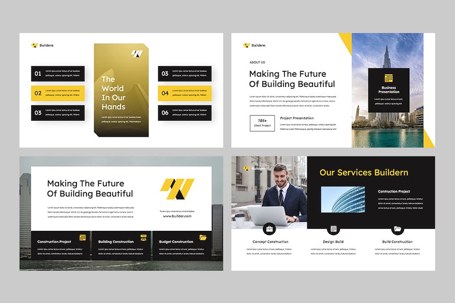 建筑施工项目讲述管理Keynote模板 - PPT派