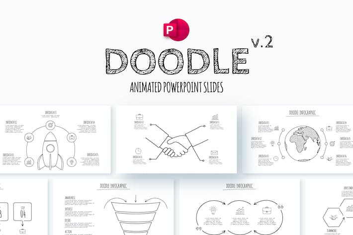 涂鸦动画信息图形图表讲述展示管理PPT模板 - PPT派