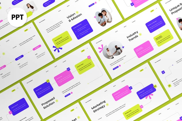 白粉色商业计划书融资项目讲述展示PPT模板 - PPT派