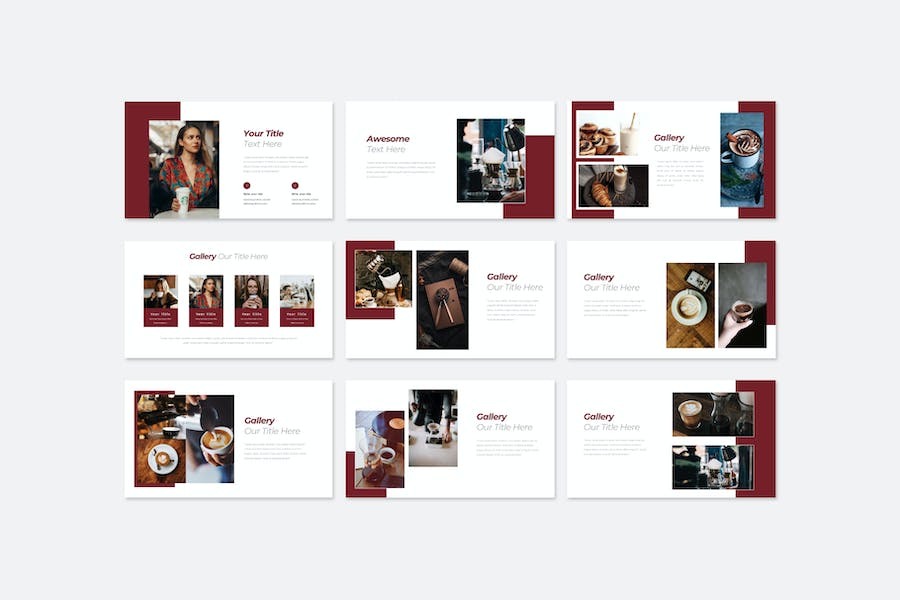 高级咖啡厅餐饮Keynote主题模板 - PPT派