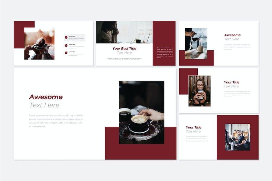 高级咖啡厅餐饮Keynote主题模板 - PPT派