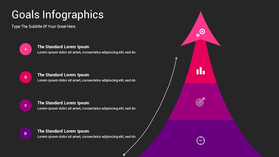 目标信息图表深色主题Keynote模板 - PPT派