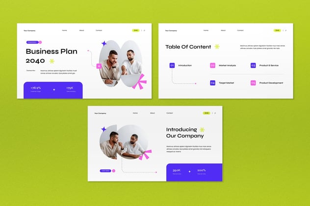 白粉色商业计划书融资项目讲述展示PPT模板 - PPT派