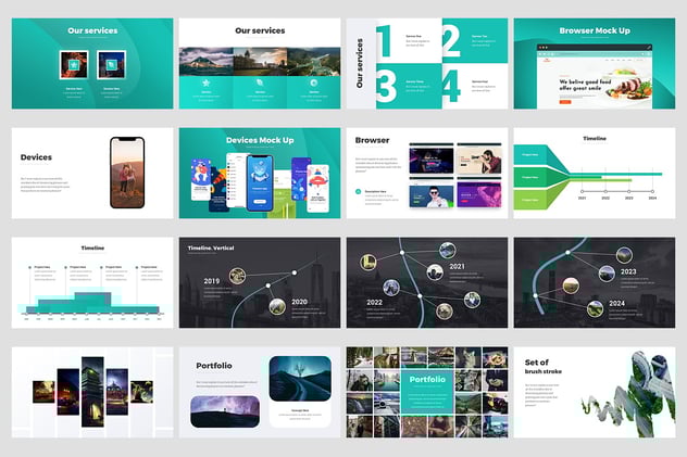 融资路演报告方案信息图形PPT模板 - PPT派