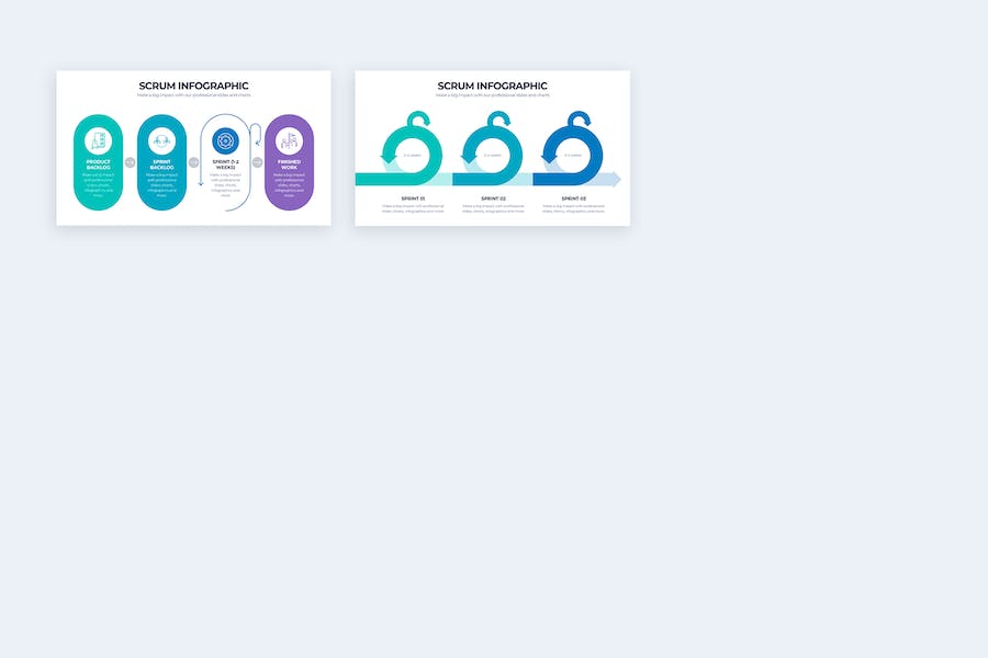 商业敏捷开发管理信息图形PPT模板 - PPT派