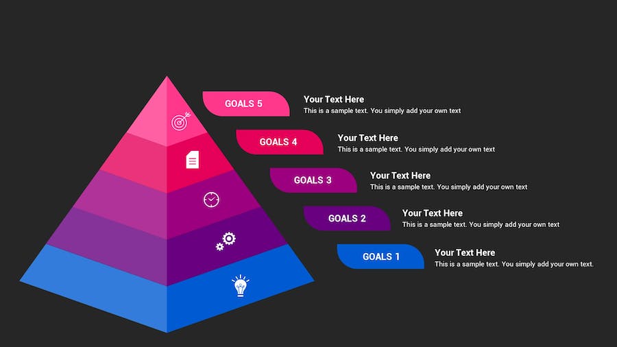 目标信息图表深色主题Keynote模板 - PPT派