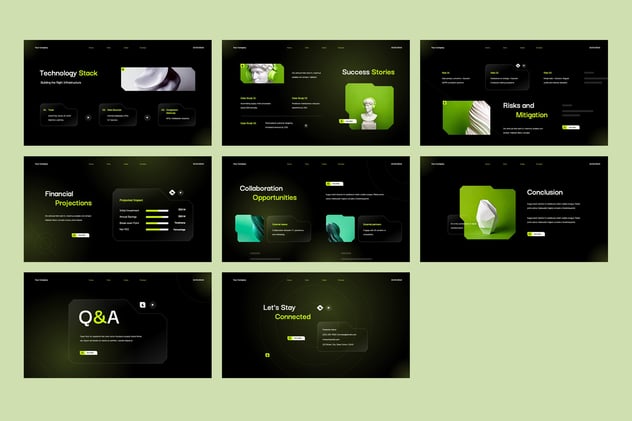 黑暗动画人工智能整合策略方案Keynote模板 - PPT派