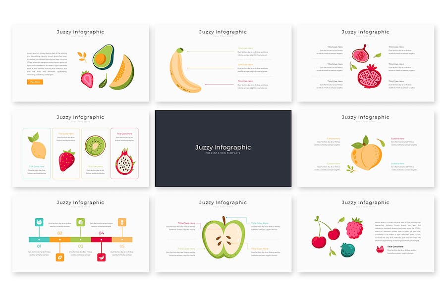 创意数据可视化分析信息图形Keynote模板 - PPT派