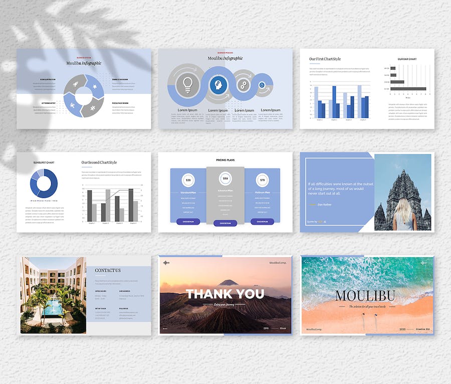 高级创意商务汇报演示PPT模板 - PPT派