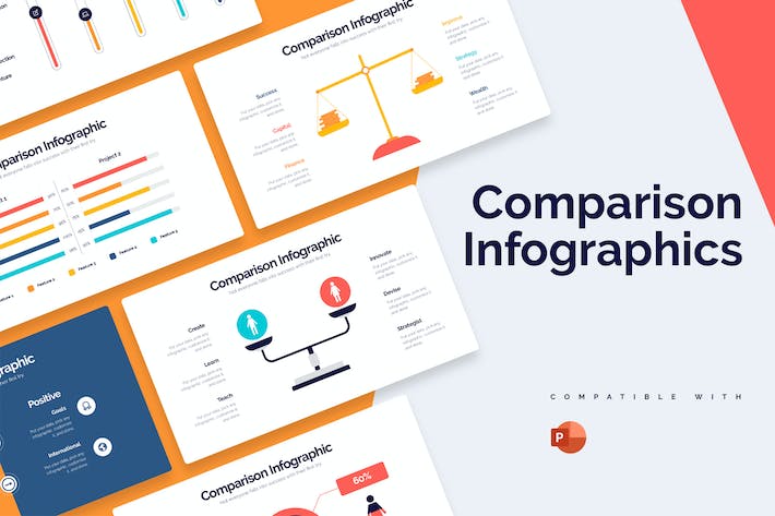 商业-比较-PowerPoint-信息图表 - PPT派