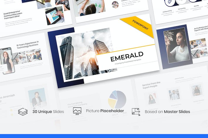欧美科技公司业务质感PPT模板 - PPT派