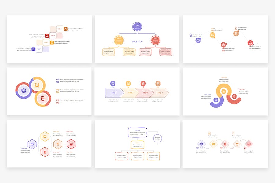 学校教育涂鸦信息图形Keynote模板 - PPT派