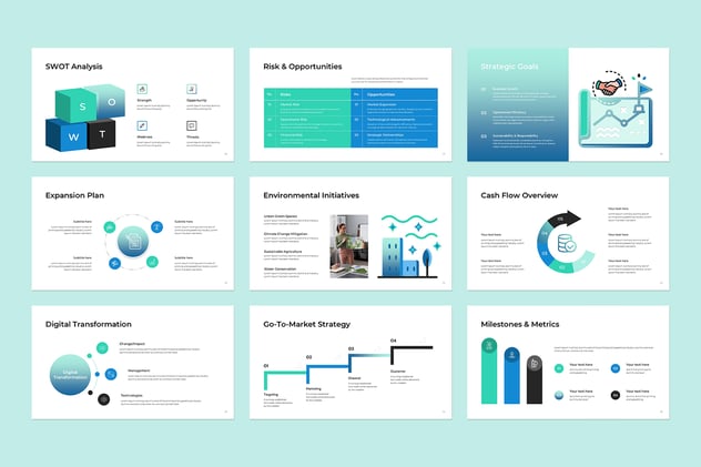 年度报告财务分析经营总结Keynote模板 - PPT派