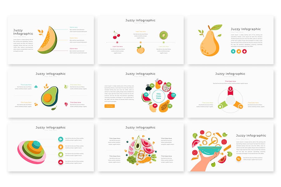 创意数据可视化分析信息图形Keynote模板 - PPT派