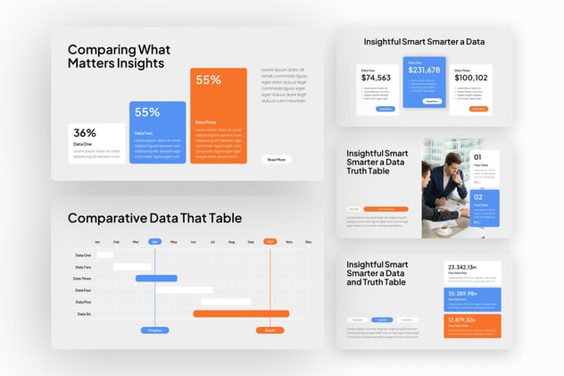 数据对比分析信息图表展示Keynote模板 - PPT派