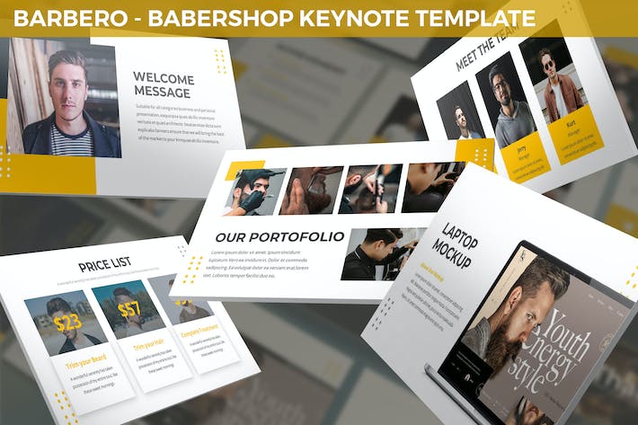 理发店美发店营销推介Keynote模板 - PPT派