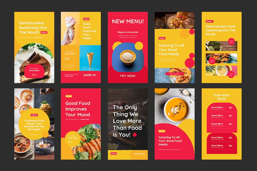 美食餐饮Instagram营销推广Keynote模板 - PPT派