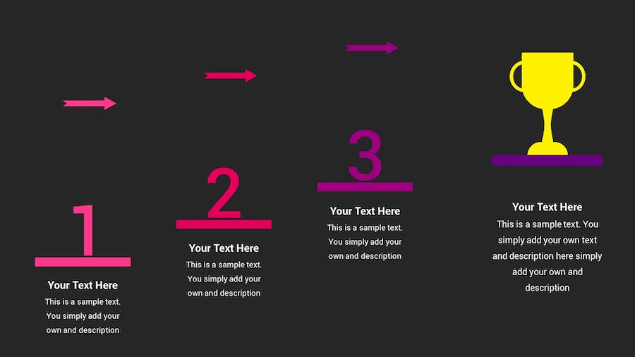 目标信息图表深色主题Keynote模板 - PPT派