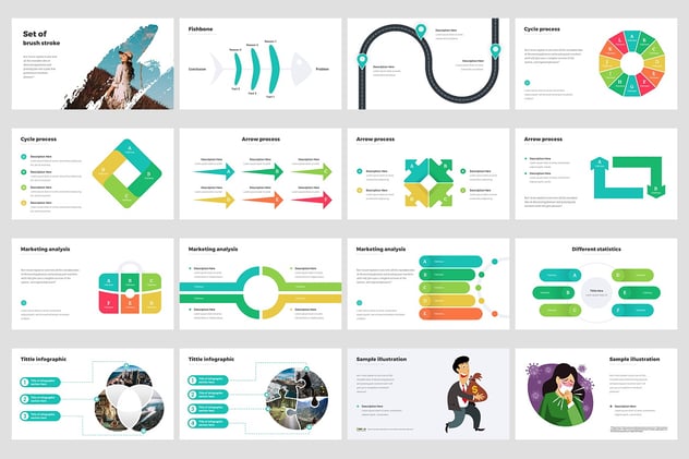 融资路演报告方案信息图形PPT模板 - PPT派