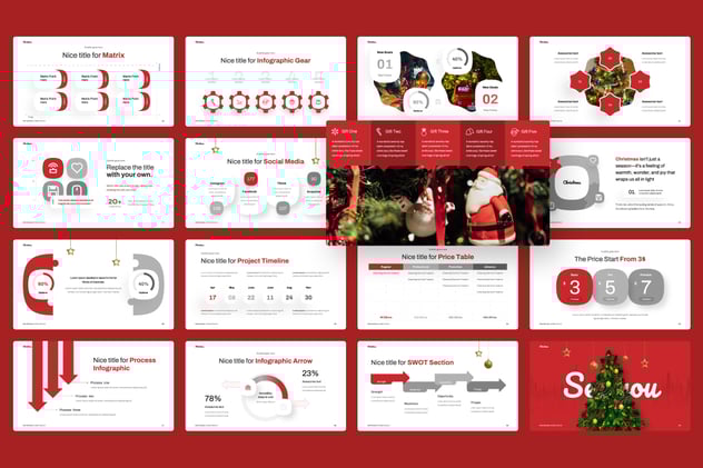 圣诞节派对活动策划方案PPT模板 - PPT派