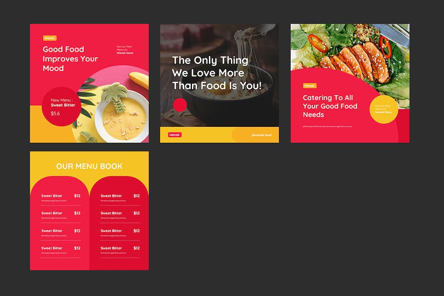 美食餐饮Instagram营销推广Keynote模板 - PPT派