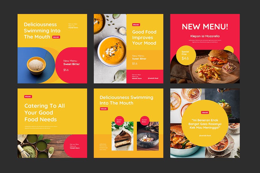 美食餐饮Instagram营销推广Keynote模板 - PPT派