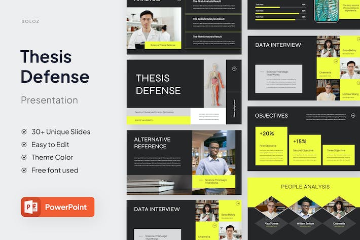 科学论文学位答辩防御方案PPT模板 - PPT派