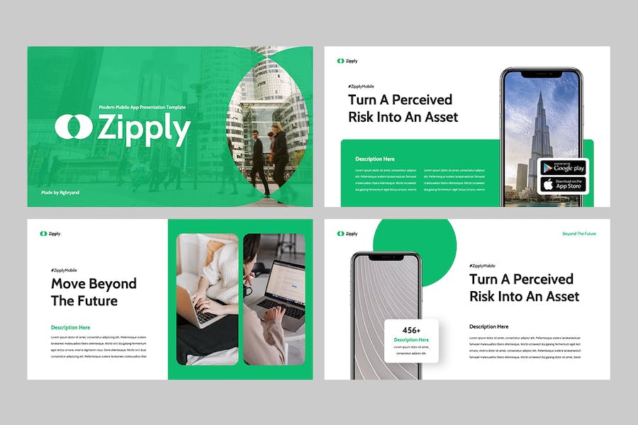 移动应用开发设计方案技术展示推介PPT模板 - PPT派