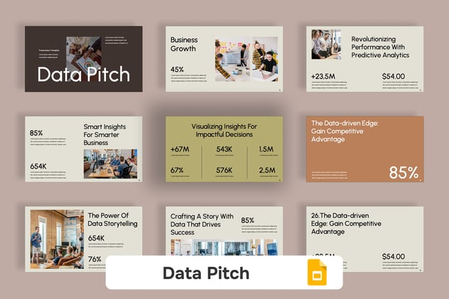 视觉数据展示推介方案PPT模板 - PPT派