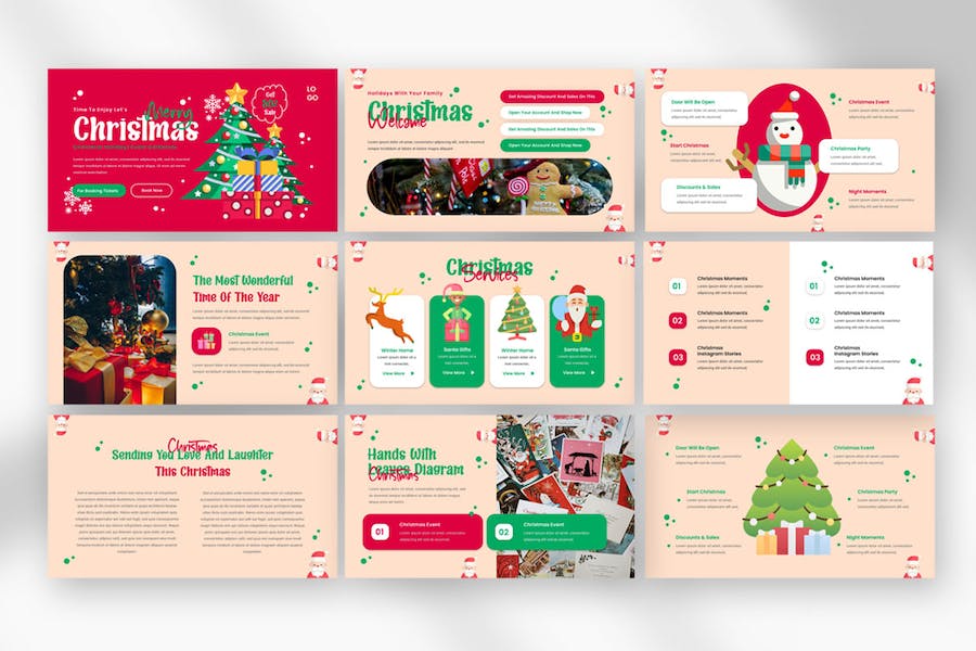 圣诞节主题演讲展示活动方案PPT模板 - PPT派