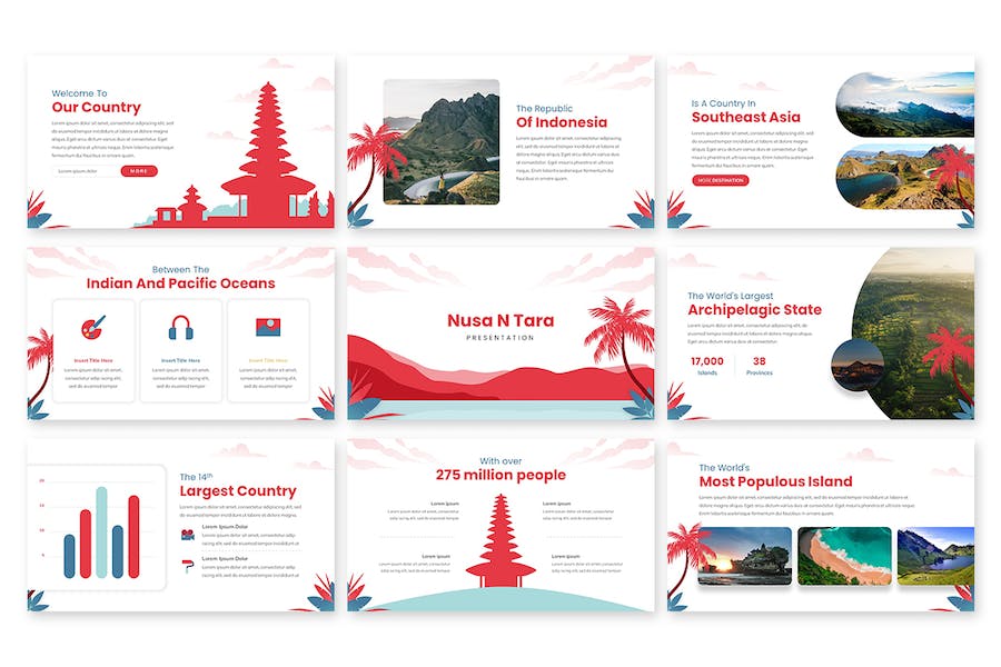 印尼旅游文化推广宣传Keynote模板 - PPT派