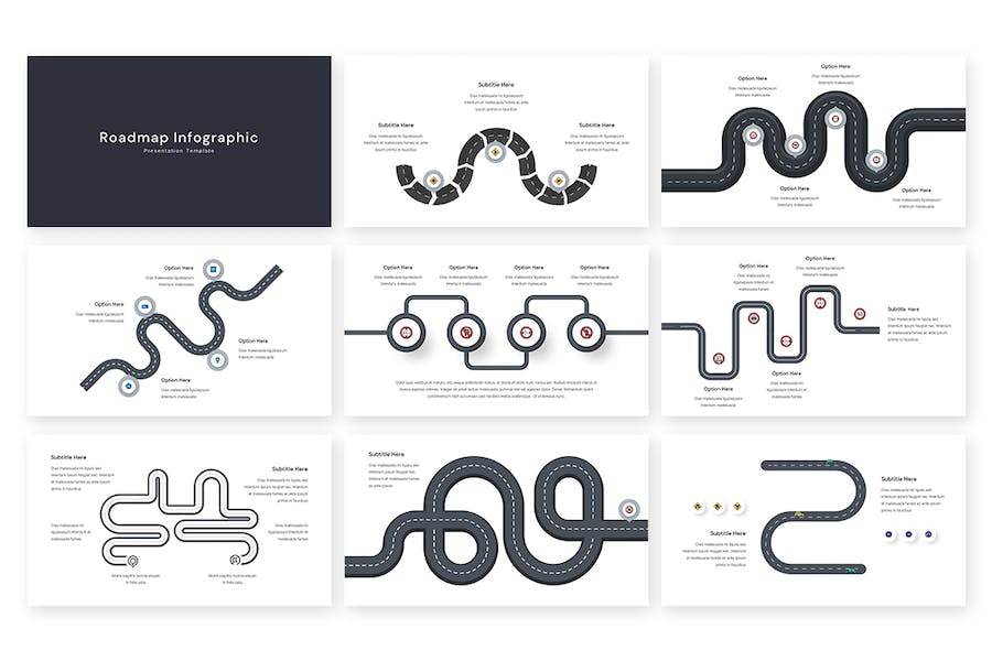 项目规划时间路线图导航Keynote模板 - PPT派