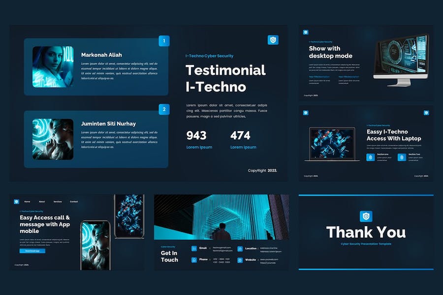 网络安全技术应用解决方案PPT模板 - PPT派