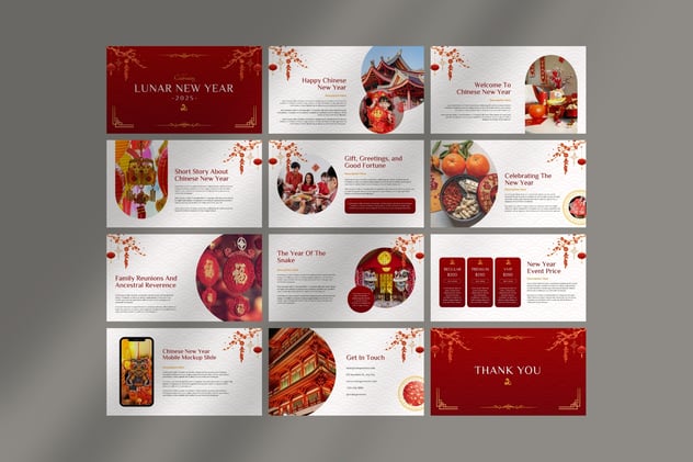 农历新年年会庆典表彰大会PPT模板 - PPT派