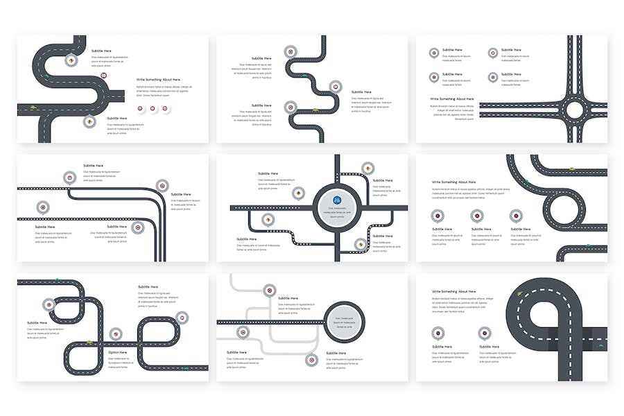 项目规划时间路线图导航Keynote模板 - PPT派
