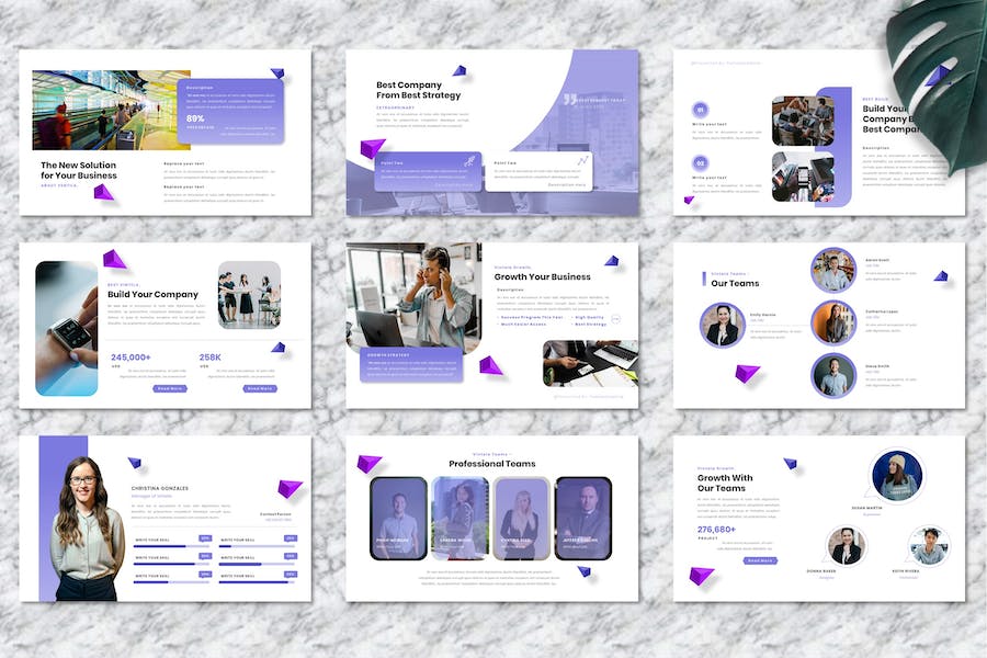 商务企业展示品牌宣传方案PPT模板 - PPT派